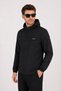 Men's Black Hooded Seasonal Jacket Zippered Slim Windbreaker Coat - 4