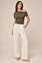 Asymmetrical Collar Draped Blouse - 3