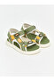 Khaki Dinosaur Patterned Baby Boy Sandals