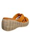 22Y547-1 Women's Orange Slippers with Padded Sole and Narrow Fit - 5