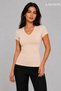 Women's Fitted T-Shirt V-Neck Flexible Basic Body-Fitting T-Shirt