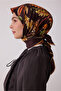 Brown Abstract Pattern 100% Twill Silk Scarf 4412-03 - 2