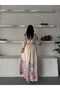 Women's Beige Babel Fabric Mandarin Collar Belted Maxi Dress Jen26100 - 4