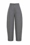 High Waist Zipper Detailed Gray Trousers