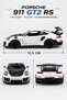 Die Cast Porsche 911 Gt2 Rs Model Car 12.5cm – 1:36 Scale Metal Body with Opening Doors Pull and Release - 3