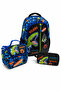 Bubbles 6825 Dinosaur Patterned 3-Piece School Backpack Set, Lunch Bag and Pen Holder - 3
