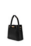 Women's Black Long Strap Classic Shoulder Bag Wb500010Sv - 8