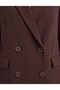 Flap Pocket Crepe Blazer Jacket Dark Brown - 6