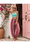Rhythm of Colors Bohemian Striped Half-Lined Trousers with Leg Detail - 4
