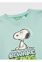 Boy's Light Green Long Sleeve T-Shirt with Snoopy Print on the Front - 3