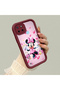 Realme C25Y/C21Y Compatible Case Camera Protector Minnie Pattern Maroon Lover Couple Silicone Phone Case - 2