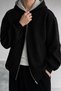 Men's Color Blocked Three-Thread Black Oversize Sweatshirt