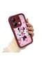 Xiaomi Redmi Note 13 Compatible Case Camera Protector Minnie Pattern Burgundy Lover Couple Silicone Phone Case - 3