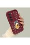 Redmi 15 4g Compatible Case Camera Protective Case with Cat Burgundy Dear Couple Silicone Phone Case - 3
