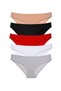Glb-Stl41414 5 Pieces Super Eco Set Lycra Women's Slip Panties Multi Color