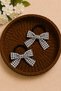 Pötikare Short Tail Bow Hair Clip Strong Elastic Hair Clip Set of 2 - 3