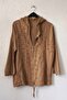 Camel Hooded Raglan Sleeve Zippered Pocketed Belted Embroidered Casual Cotton Woven Jacket 66 60 - 2