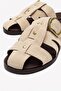 Black Women's Suede Gold Buckle Detailed Cage Closed Toe Bohemian Slippers - 5