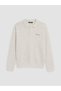 Ozmarka New Season Gray Polo Collar Embroidered Men's Knitwear Sweater - 5