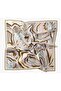 Twill Silk Scarf Abstract Brown - 5