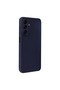 Samsung Galaxy S26 Fe Case Leather Look Thermax Silicone Case - Navy Blue