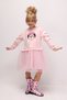 Pink Printed Tulle Skirted Girl's Dress - Ava - 2