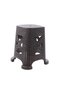 Garden / terrace stool, fixed, plastic, brown - 2