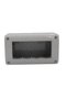 Matix Bticino 25404 surface-mounted frame, 4 modules, IP40, gray, for socket / switch