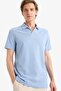 Regular Fit Polo Collar Fine Textured Short Sleeve T-Shirt F8477Ax26Sp