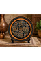 Single Copper Coffee Presentation Tray – Handcrafted Patterned Turkish Coffee Serving Plate - 3
