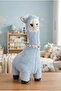 Blue Plush Llama 70 Cm; Cute and Comfortable Sleeping Pillow and Hugging Companion Decorative Toy - 3