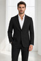 Special Texture Linen Blend 6 Drop Men's Single Jacket 73070-Black