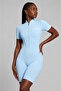 Sculpt Open-Back Short Jumpsuit – Baby Blue