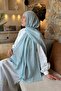 Diamond Pattern Aura Cotton Jacquard Shawl Blue - 4