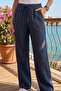 Women's Loose Fit Black Linen Pants