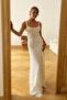 Dark Ecru Side Slit Detailed Lined Lace Dress - De261102 - 5