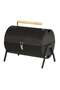 Compact Portable Charcoal BBQ Grill with Cover, Outdoor Barbecue Grill for Camping and Picnics, Sturdy Cooking Rack, Removable Charcoal Trays and Convenient Carry Handle, Suitable for Garden, Patio, B - 2
