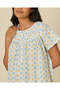 Women White Floral Printed Nightgown - 2