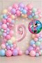 Party Led 🎀   Minnie Mouse Themed Birthday Balloon Set |   Pink Spotted Pastel Balloons |   9 Year Old Number Foil Balloon