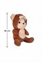 Cute Brown Teddy Bear with Hood 40 cm Cute and Comfortable: Plush Sleeping Pillow and Hugging Companion - 2