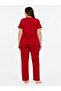 Plus Size Summer Awesome Red Pajama Set - 3