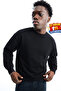 Men's Regular Long Sleeve Black Basic Sweatshirt