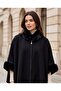 Fur Detailed Zippered Ajda Women's Poncho - 3