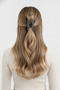 Modern Dark Gray Glossy Surface Hair Claw Clip Stylish and Convenient for Women - 2