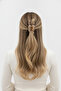 Stylish Brown White Patterned Acrylic Hairpin for Women Daily Use - 2