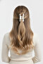 Modern Rectangular White Hair Claw Clip - Stylish and Convenient Hair Accessory - 2