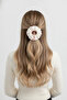 Cute Rabbit Figured Ruffled White Pink Children's Hair Clip Elastic Band - 2