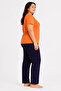 Plus Size Sweet Dreams Summer Orange Pajama Set - 4