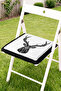 Geometric Deer Head Minimal Patterned Fringed Zippered Chair Cushion - Tufted Modern Decor
