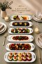 Kütahya Royal Series New Chicken World Plate White Serving Presentation Plate & Dowry Plate Stylish Design 6 Pieces